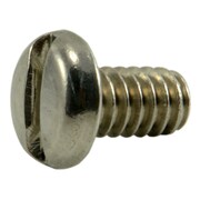 MIDWEST FASTENER #3-48 x 3/16 in Slotted Pan Machine Screw, Plain Stainless Steel, 25 PK 64111